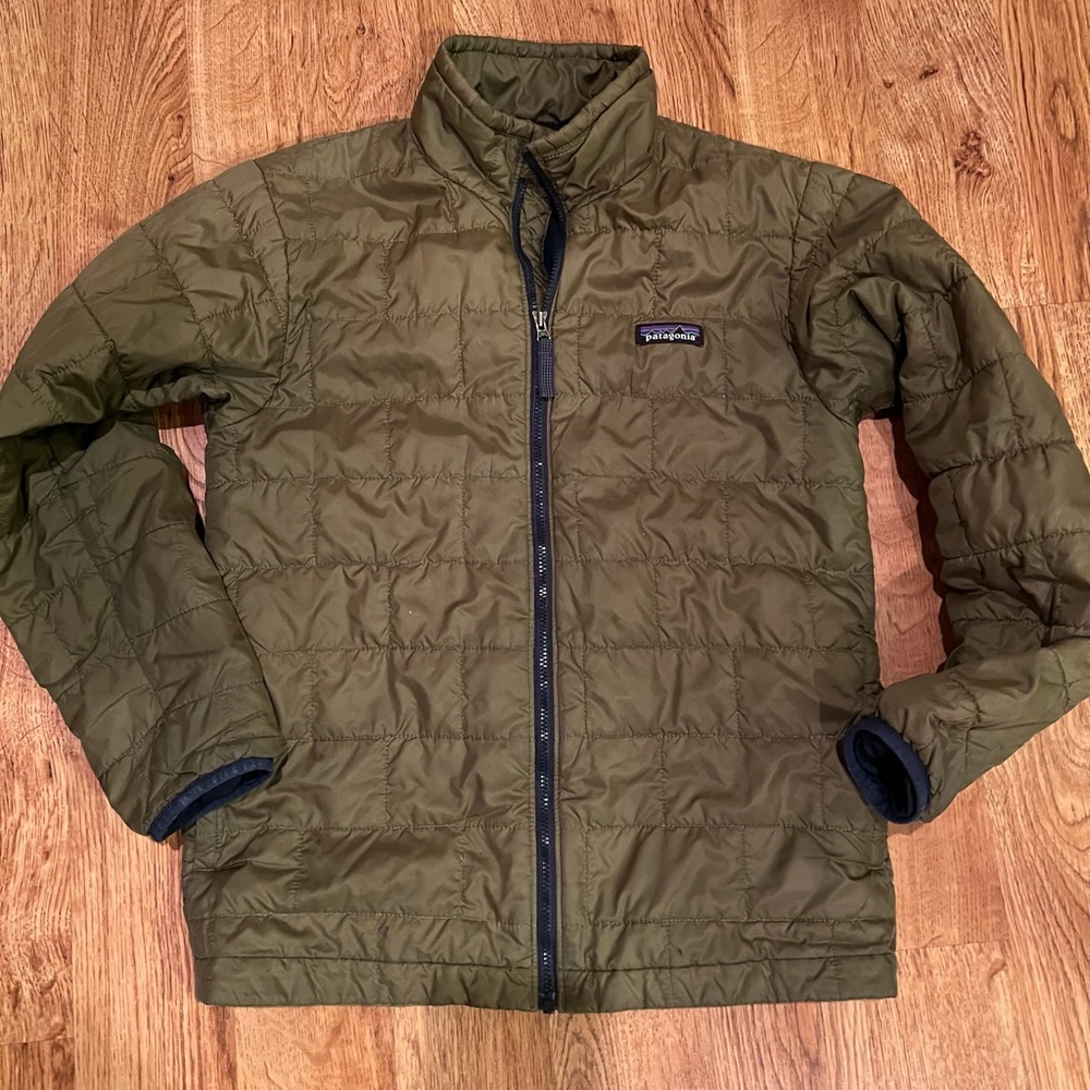 Patagonia Kids Olive Puffer Jacket - Picture 5 of 8